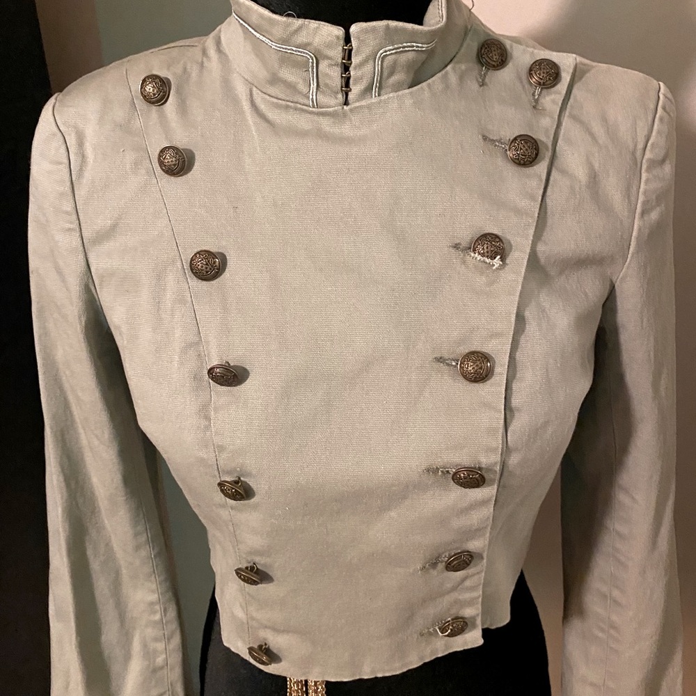 Urban Behavior Military Style Blazer Light Green